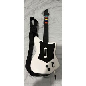 PS2 Red Octane Guitar Hero Wireless Not Tested No Dongle Powers on w/Battery